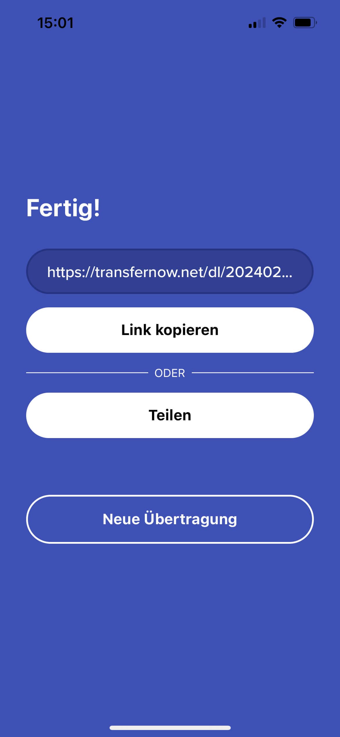 TransferNow mobile iOS