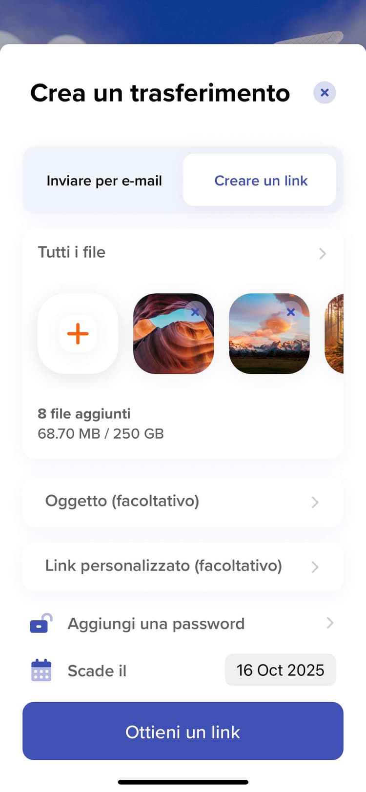 TransferNow mobile Android