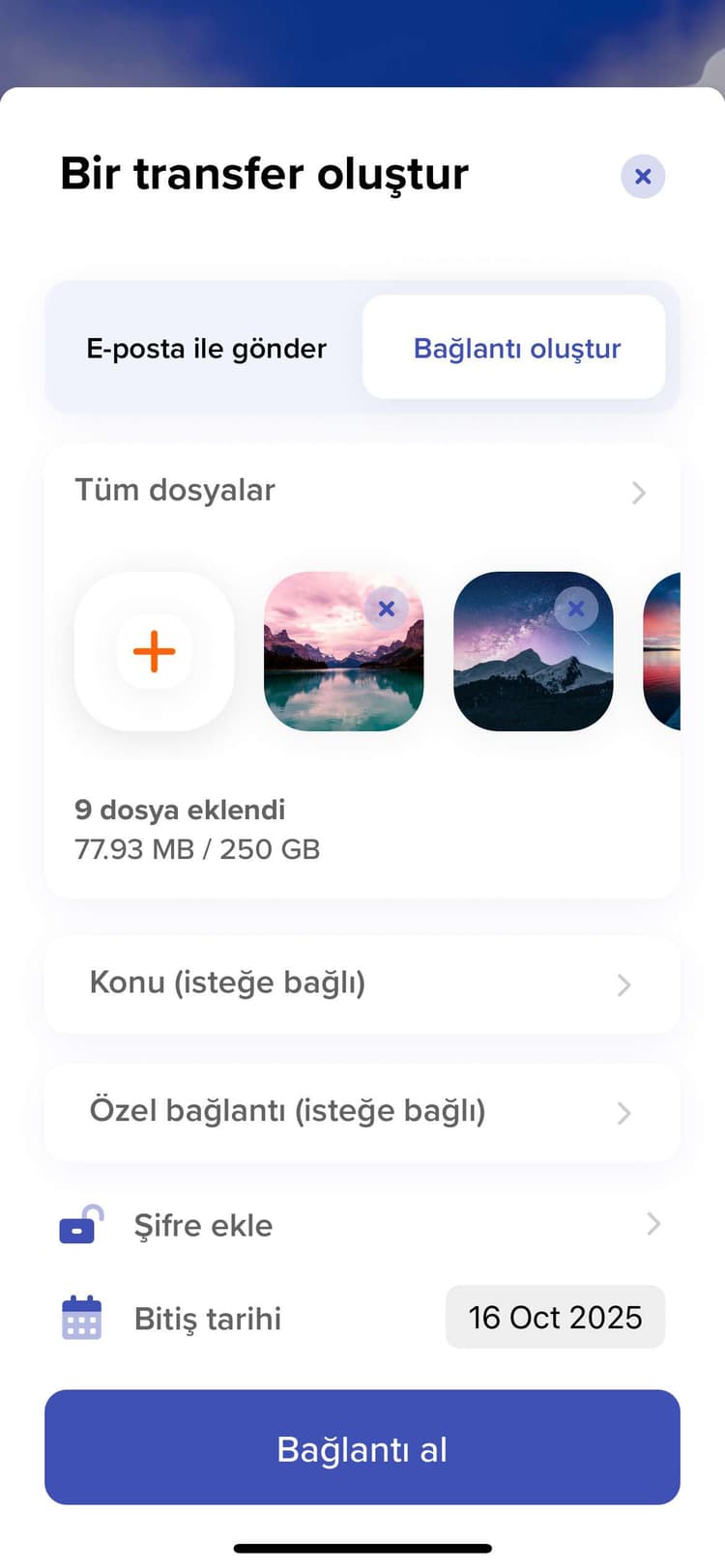TransferNow mobile Android
