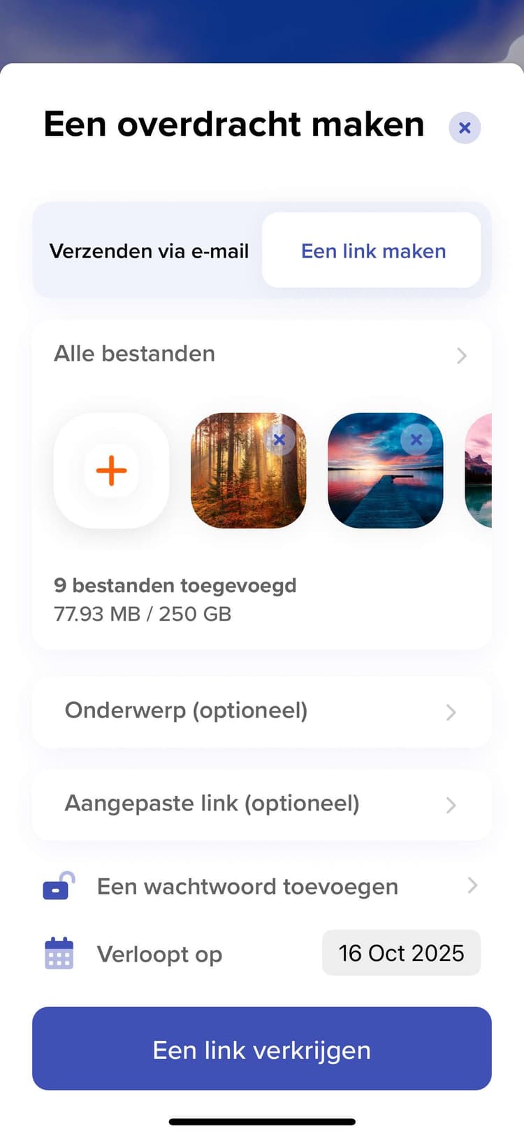 TransferNow mobile Android