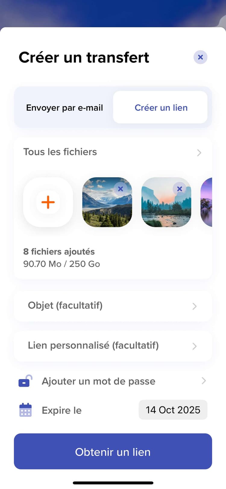 TransferNow mobile Android