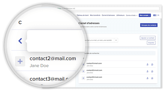 Carnet d'adresses et listes de contacts