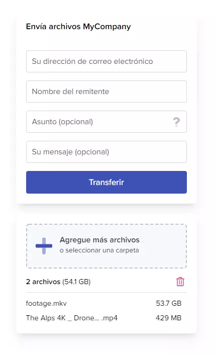 Widget TransferNow