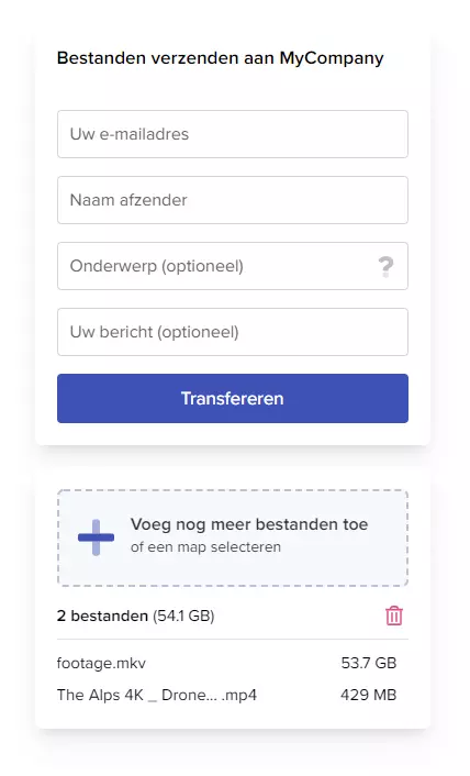 Widget TransferNow